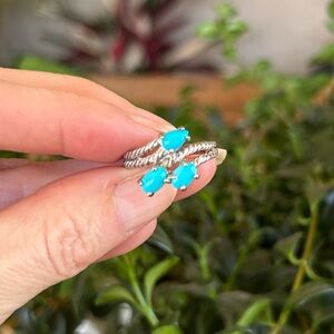Sterling Silver Ring with Sleeping Beauty Turquoise